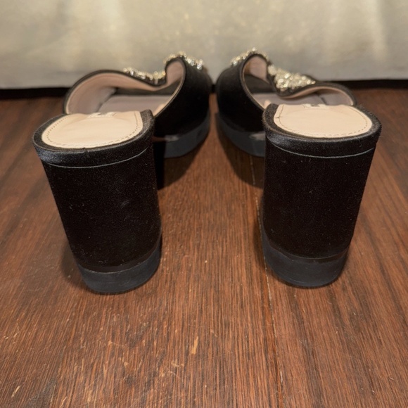 Miu Miu Satin Crystal Embellishments Slides Women's Shoes Size: 6.5 - Picture 7 of 9